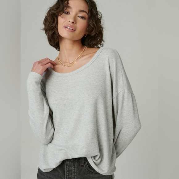 Lucky Brand Tops - NWT Lucky Brand Women's Long Sleeve Round Neck Drop Shoulder Jersey Top